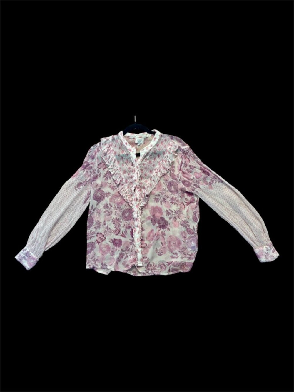 Hemant & Nandita / Suki Pink Floral Blouse